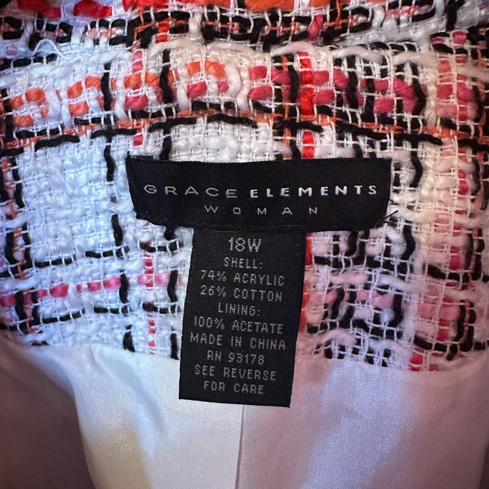 Grace Elements Multicolor Plaid Jacket - image 2